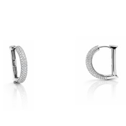 Ασημένια σκουλαρίκια κρίκοι 925 με ζιργκόν