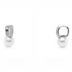 Ασημένια νυφικά σκουλαρίκια 925 με πέρλες