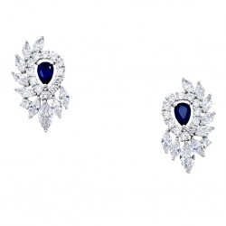 Ασημένια σκουλαρίκια σταγόνες 925 με ζιργκόν