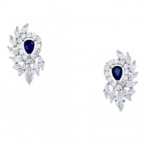 Ασημένια σκουλαρίκια σταγόνες 925 με ζιργκόν