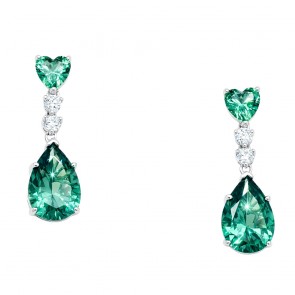 Ασημένια κρεμαστά σκουλαρίκια σταγόνες 925 με ζιργκόν