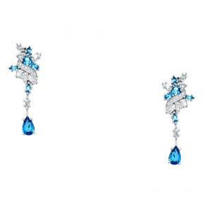 Ασημένια κρεμαστά σκουλαρίκια 925 με ζιργκόν