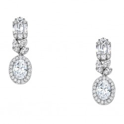 Ασημένια κρεμαστά σκουλαρίκια 925 με ζιργκόν