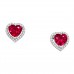 Ασημένια σκουλαρίκια καρδιές 925 με ζιργκόν