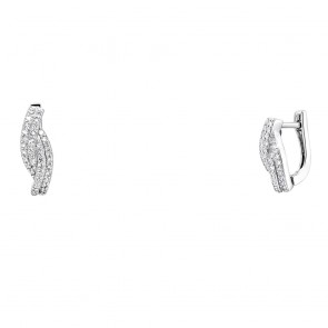 Ασημένια ημικρεμαστά σκουλαρίκια 925 με ζιργκόν