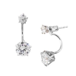 Ασημένια σκουλαρίκια ear jacket 925