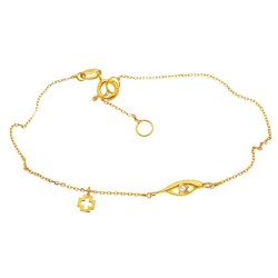 Βραχιόλι επιχρυσωμένο ασημένιο μάτι 925