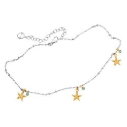 Ασημένιο βραχιόλι ποδιού αστερίες 925