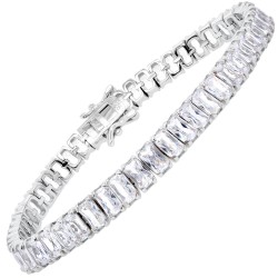 Ασημένιο νυφικό βραχιόλι ριβιέρα 925 με ζιργκόν