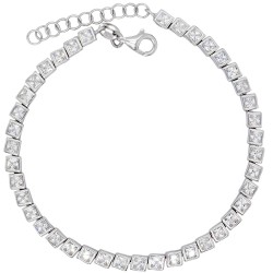 Ασημένιο βραχιόλι ριβιέρα 925 με ζιργκόν