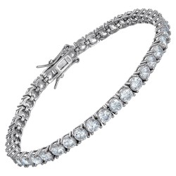 Ασημένιο βραχιόλι ριβιέρα 925 με ζιργκόν