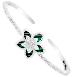 Ασημένιο βραχιόλι χειροπέδα 925 με ζιργκόν