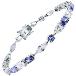 Ασημένιο βραχιόλι ριβιέρα 925 με ζιργκόν