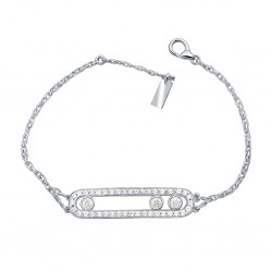 Ασημένιο βραχιόλι 925 με ζιργκόν