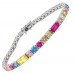 Ασημένιο βραχιόλι ριβιέρα rainbow 925