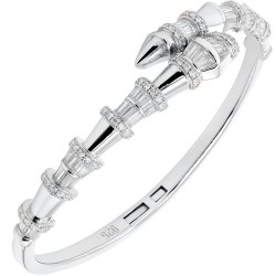 Ασημένιο βραχιόλι χειροπέδα 925 με ζιργκόν