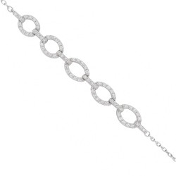 Ασημένιο βραχιόλι 925 με ζιργκόν