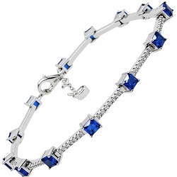 Ασημένιο βραχιόλι ριβιέρα 925 με ζιργκόν