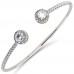 Ασημένιο βραχιόλι χειροπέδα 925 με ζιργκόν