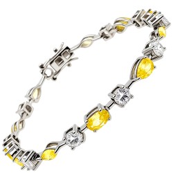 Ασημένιο βραχιόλι ριβιέρα 925 με ζιργκόν