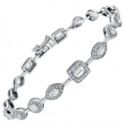 Ασημένιο βραχιόλι ριβιέρα 925 με ζιργκόν