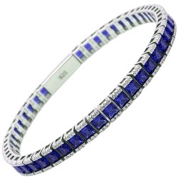 Ασημένιο βραχιόλι ριβιέρα 925 με ζιργκόν