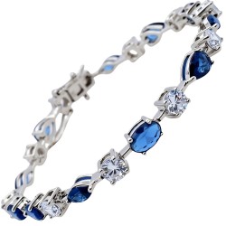 Ασημένιο βραχιόλι ριβιέρα 925 με ζιργκόν