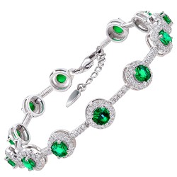 Ασημένιο βραχιόλι ριβιέρα 925 με ζιργκόν