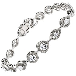 Ασημένιο βραχιόλι ριβιέρα 925 με ζιργκόν