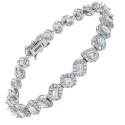 Ασημένιο βραχιόλι ριβιέρα 925 με ζιργκόν