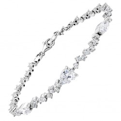 Ασημένιο βραχιόλι ριβιέρα 925 με ζιργκόν