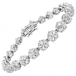 Ασημένιο βραχιόλι ριβιέρα 925 με ζιργκόν