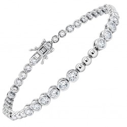 Ασημένιο βραχιόλι ριβιέρα 925 με ζιργκόν