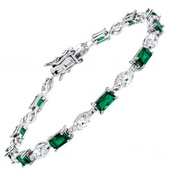 Ασημένιο βραχιόλι ριβιέρα 925 με ζιργκόν