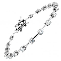 Ασημένιο βραχιόλι ριβιέρα 925 με ζιργκόν