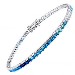 Ασημένιο βραχιόλι ριβιέρα 925 με ζιργκόν