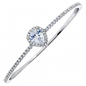 Ασημένιο βραχιόλι χειροπέδα 925 με ζιργκόν