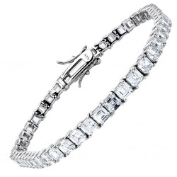 Ασημένιο βραχιόλι ριβιέρα 925 με ζιργκόν