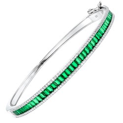 Ασημένιο βραχιόλι χειροπέδα 925 με ζιργκόν