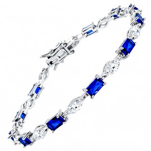 Ασημένιο βραχιόλι ριβιέρα 925 με ζιργκόν