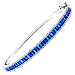 Ασημένιο βραχιόλι χειροπέδα 925 με ζιργκόν