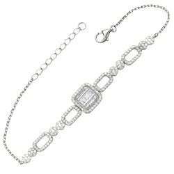 Ασημένιο βραχιόλι 925 με ζιργκόν