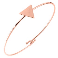 Ασημένιο βραχιόλι χειροπέδα 925 σε ροζ χρώμα