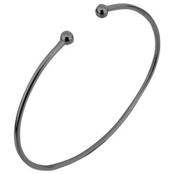 Ασημένιο βραχιόλι χειροπέδα 925 με μαύρο επιπλατίνωμα