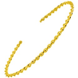 Ασημένιο επιχρυσωμένο βραχιόλι χειροπέδα 925