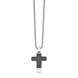 Ατσάλινος ανδρικός σταυρός και αλυσίδα