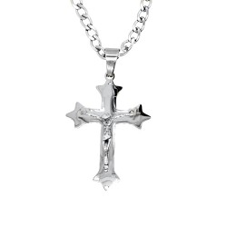 Ατσάλινος ανδρικός σταυρός και αλυσίδα