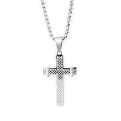 Ατσάλινος ανδρικός σταυρός και αλυσίδα