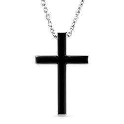 Ατσάλινος ανδρικός σταυρός και αλυσίδα Ατσάλινος ανδρικός σταυρός και αλυσίδα