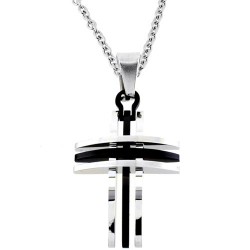 Ατσάλινος ανδρικός σταυρός με αλυσίδα